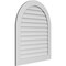 Ekena Millwork Round Top Surface Mount PVC Gable Vent: Non-Functional, w/ 3-1/2"W x 1"P Standard Frame, 34"W x 40"H GVPRT34X4001SN - alternate 4